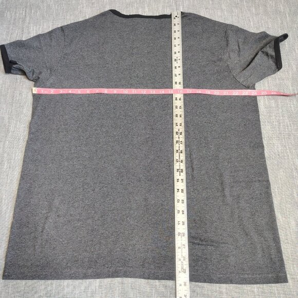 VINTAGE Bacardi Promo T-Shirt Size XL Gray Bat Logo Ringer Adult - Picture 6 of 9